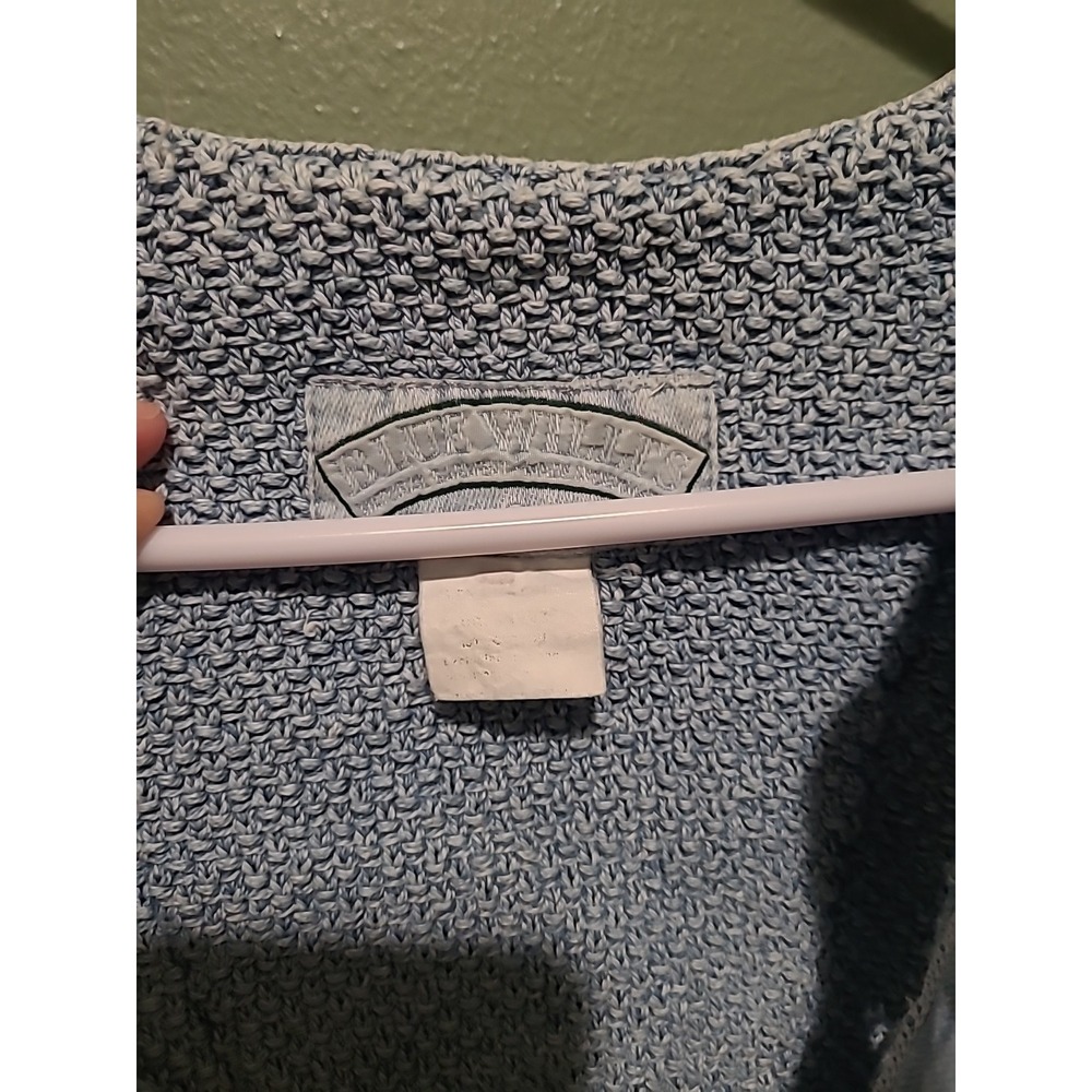 Vintage Blue Willi's Denmark Cable Knit Jacket Sweater DenimFull Zip - Picture 4 of 8